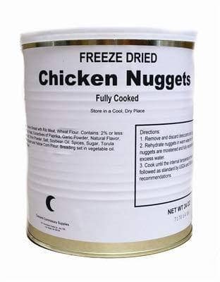 Canned Meat. Dehydrated Canned Meat for Long Term Food Storage and Emergency Preparedness Kits. (Chicken Nuggets)