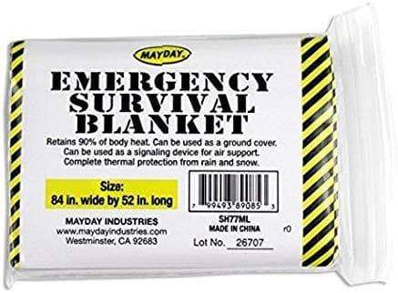 Mayday Emergency Survival Blanket 84''x52" Military Solar Space Bag Kit Bug Out