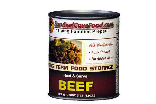 Survival Cave Canned Beef - 28oz can (FULL CASE)