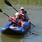 Sea Eagle 380X Inflatable 3 Person Kayak Explorer with Pro Package White/Blue - Safecastle