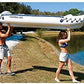 Sea Eagle 330 Deluxe 2 Person Inflatable Sport Kayak Canoe Boat w/ Pump & Oars