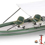 Sea Eagle Fishskiff16 Frameless Inflatable Fishing Boat 2 Person Swivel Seat Canopy thumbnail 1