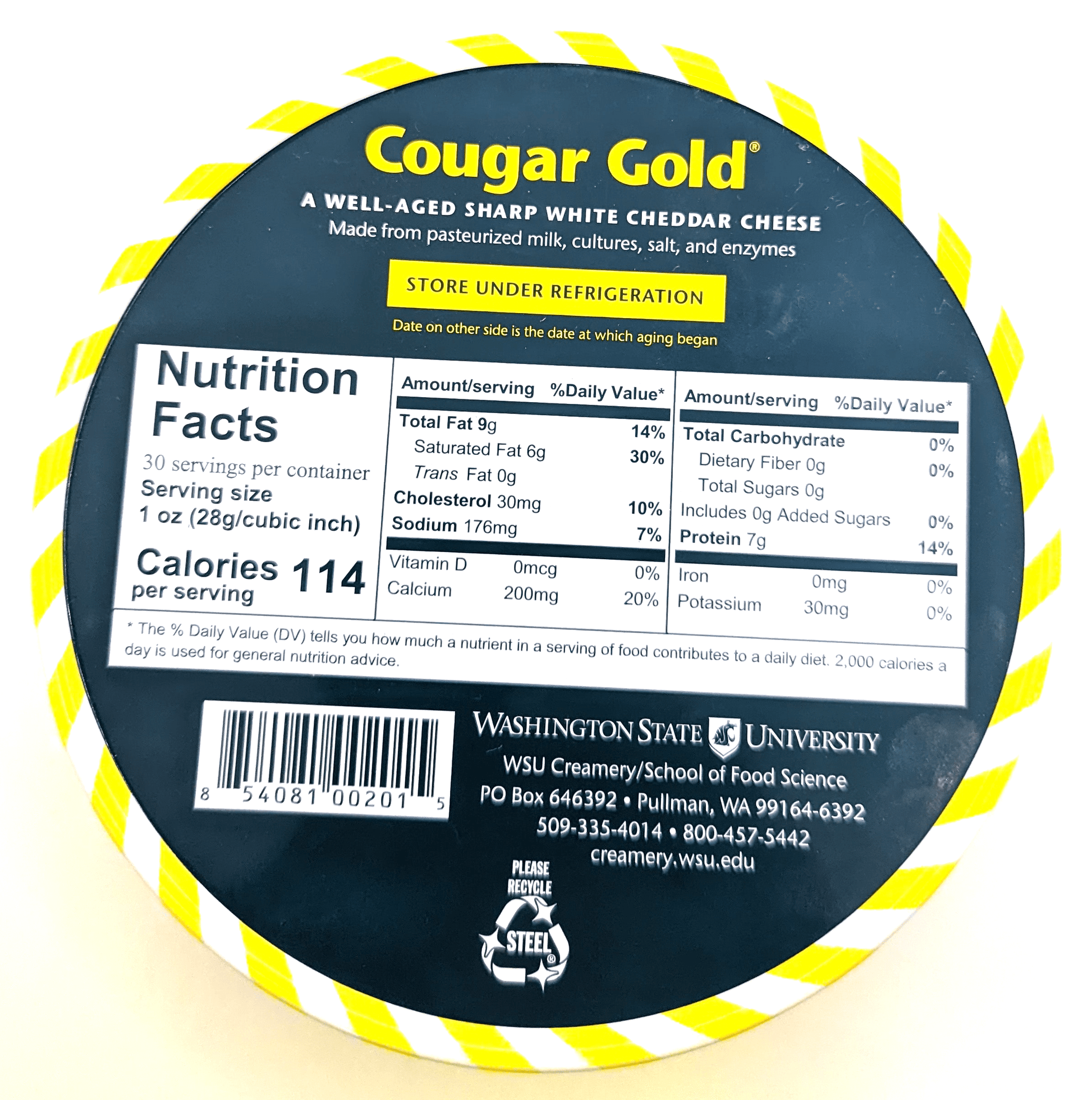 WSU Creamery Cougar Gold Cheese 30oz can