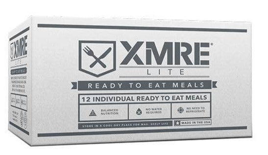 XMRE Lite MRE Food Supply, 12 Meals Per Case