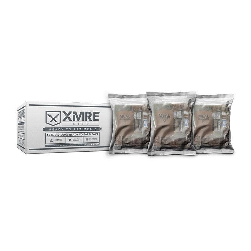 XMRE Lite MRE Food Supply, 12 Meals Per Case