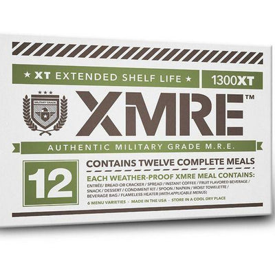 XMRE Meals 1300XT - 12 Case with Heaters (Meal Ready to Eat - Military Grade)