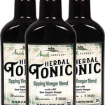 Yoder Naturals Herbal Tonic Herb Infused Apple Cider Vinegar Supplement 25 fl oz, 3 Bottle Deal 3 x 25 fl oz