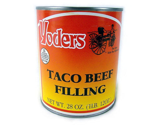 Yoders Canned Taco Seasoned Beef-long Shelf Life, 28oz (CAN(01)