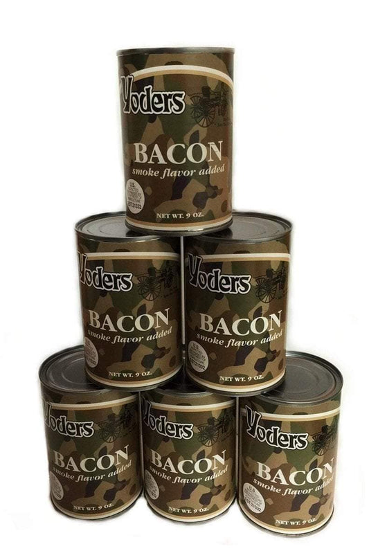 Yoder's Fully cooked Canned Bacon, Half Case (6 Cans)